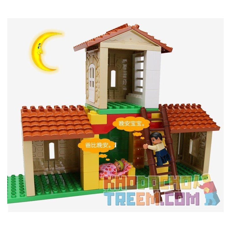 HYSTOYS HONGYUANSHENG AOLEDUOTOYS HG-1424 1424 HG1424 Xếp hình kiểu    Family House Ngôi Nhà Nông Trại 42 khối HYSTOYS HONGYUANSHENG AOLEDUOTOYS HG-1424 1424 HG1424 Xếp hình kiểu    Family House Ngôi Nhà Nông Trại 42 khối