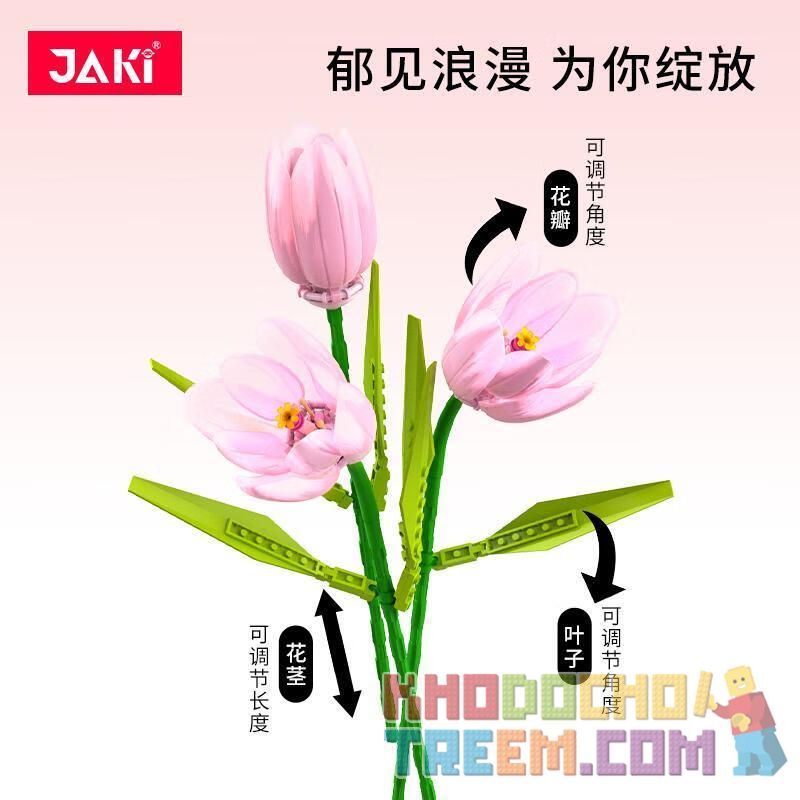 JAKI JK29315 29315 JK29316 29316 non  NHẬT KÝ THỰC VẬT 2 BÔNG HOA TULIP MONET TÌNH YÊU VÀ ƯỚC MƠ CA NGỢI TINH bộ đồ chơi xếp lắp ráp ghép mô hình Creator Sáng Tạo