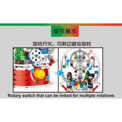 SMALL ANGLE JD010 non  BÁNH XE ĐU QUAY GIÁNG SINH bộ đồ chơi xếp lắp ráp ghép mô hình Creator Sáng Tạo