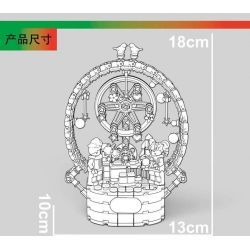 SMALL ANGLE JD010 non  BÁNH XE ĐU QUAY GIÁNG SINH bộ đồ chơi xếp lắp ráp ghép mô hình Creator Sáng Tạo