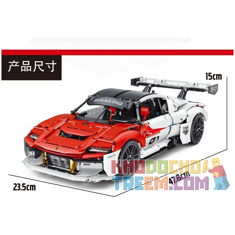 SMALL ANGLE JD009 non  SỨ MỆNH R CỦA PORSCHE tỷ lệ 1:10 bộ đồ chơi xếp lắp ráp ghép mô hình  PORSCHE MISSION Kỹ Thuật Công Nghệ Cao Mô Hình Phương Tiện 2459 khối