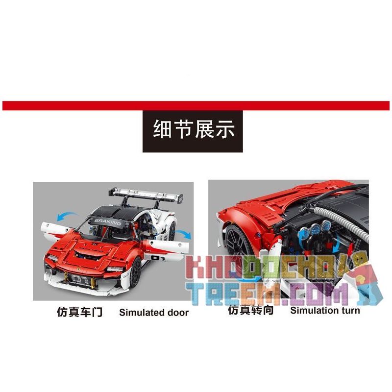SMALL ANGLE JD009 non  SỨ MỆNH R CỦA PORSCHE tỷ lệ 1:10 bộ đồ chơi xếp lắp ráp ghép mô hình  PORSCHE MISSION Kỹ Thuật Công Nghệ Cao Mô Hình Phương Tiện 2459 khối