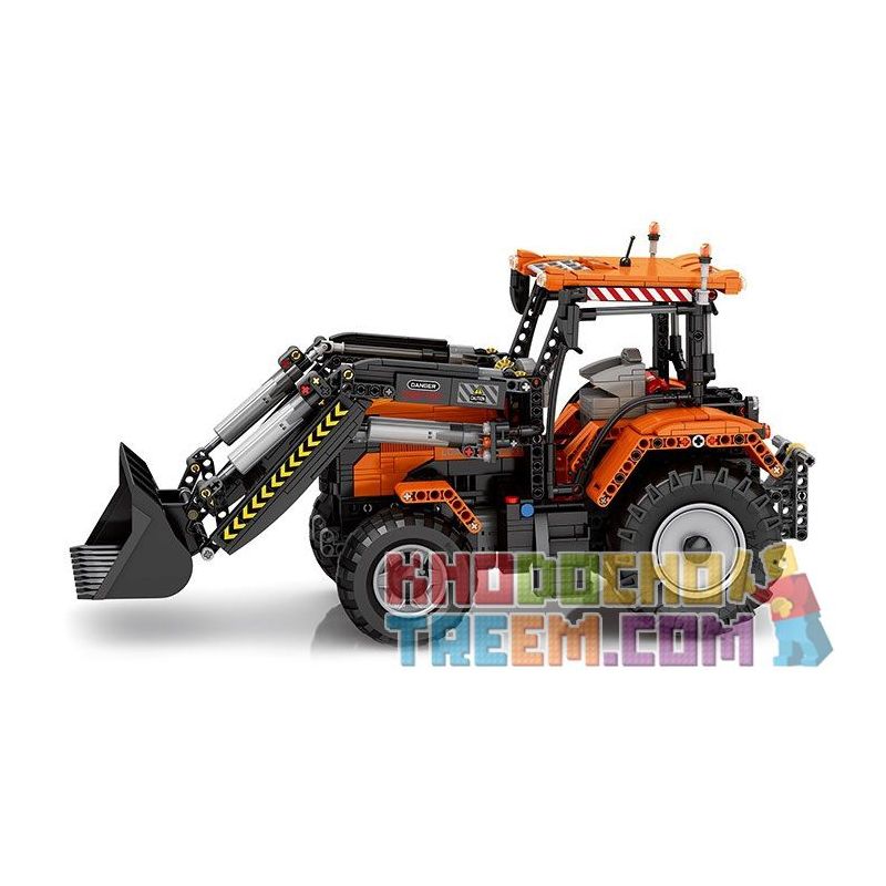 REOBRIX 22024 non  MÁY KÉO ĐANG TẢI bộ đồ chơi xếp lắp ráp ghép mô hình  LOADING TRACTOR Kỹ Thuật Công Nghệ Cao Mô Hình Phương Tiện 1496 khối
