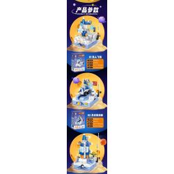 FORANGE FC8602 8602 non  ĐỘI VŨ TRỤ QUDONG 6 MÔ HÌNH TÀU CÓ NGƯỜI LÁI PHƯƠNG TIỆN THÁM HIỂM MẶT TRĂNG TÊN LỬA THẦN CHÂU THĂM DÒ SAO HỎA bộ đồ chơi xếp lắp ráp ghép mô hình 1475 khối