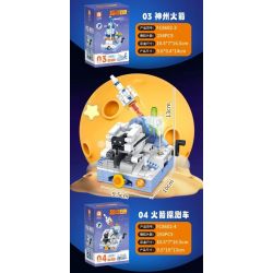 FORANGE FC8602 8602 non  ĐỘI VŨ TRỤ QUDONG 6 MÔ HÌNH TÀU CÓ NGƯỜI LÁI PHƯƠNG TIỆN THÁM HIỂM MẶT TRĂNG TÊN LỬA THẦN CHÂU THĂM DÒ SAO HỎA bộ đồ chơi xếp lắp ráp ghép mô hình 1475 khối