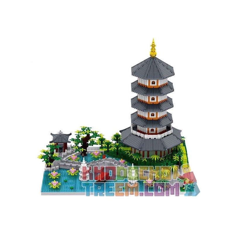 ZHEGAO LZ8270 8270 non Lego TÒA NHÀ LỊCH SỬ HỒ TÂY HÀNG CHÂU bộ đồ chơi xếp lắp ráp ghép mô hình Creator Sáng Tạo 3976 khối