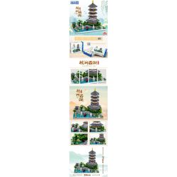 ZHEGAO LZ8270 8270 non  TÒA NHÀ LỊCH SỬ HỒ TÂY HÀNG CHÂU bộ đồ chơi xếp lắp ráp ghép mô hình Creator Sáng Tạo 3976 khối