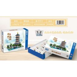 ZHEGAO LZ8270 8270 non  TÒA NHÀ LỊCH SỬ HỒ TÂY HÀNG CHÂU bộ đồ chơi xếp lắp ráp ghép mô hình Creator Sáng Tạo 3976 khối