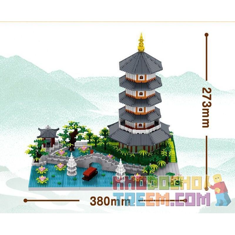 ZHEGAO LZ8270 8270 non  TÒA NHÀ LỊCH SỬ HỒ TÂY HÀNG CHÂU bộ đồ chơi xếp lắp ráp ghép mô hình Creator Sáng Tạo 3976 khối
