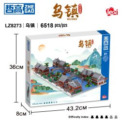 ZHEGAO LZ8273 8273 non  TÒA NHÀ LỊCH SỬ Ô TRẤN bộ đồ chơi xếp lắp ráp ghép mô hình Creator Sáng Tạo 6518 khối