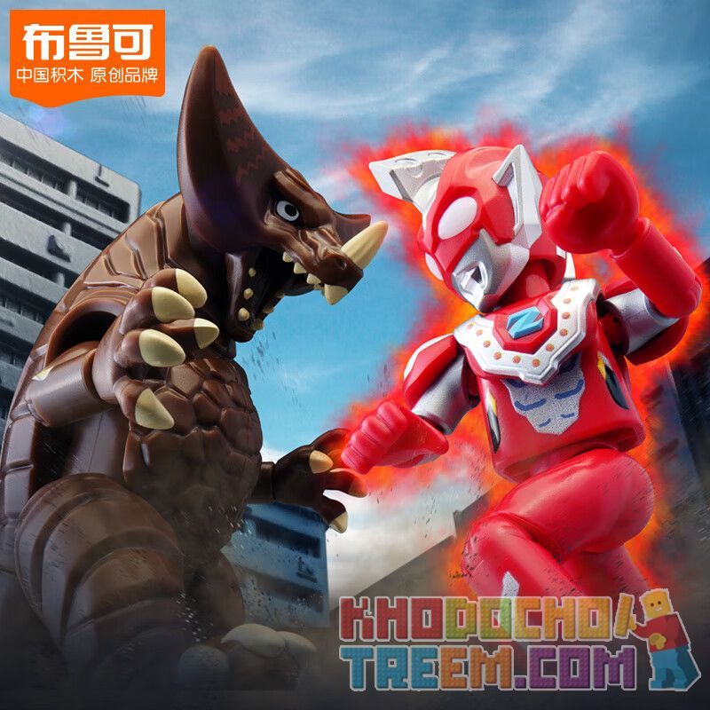 BLOKS 71245 non  PHIÊN BẢN THÁCH ĐẤU SIÊU CỔ ĐIỂN ULTRAMAN ZETA BETA IMPACT VS GOMORA bộ đồ chơi xếp lắp ráp ghép mô hình Movie & Game Phim Và Trò Chơi