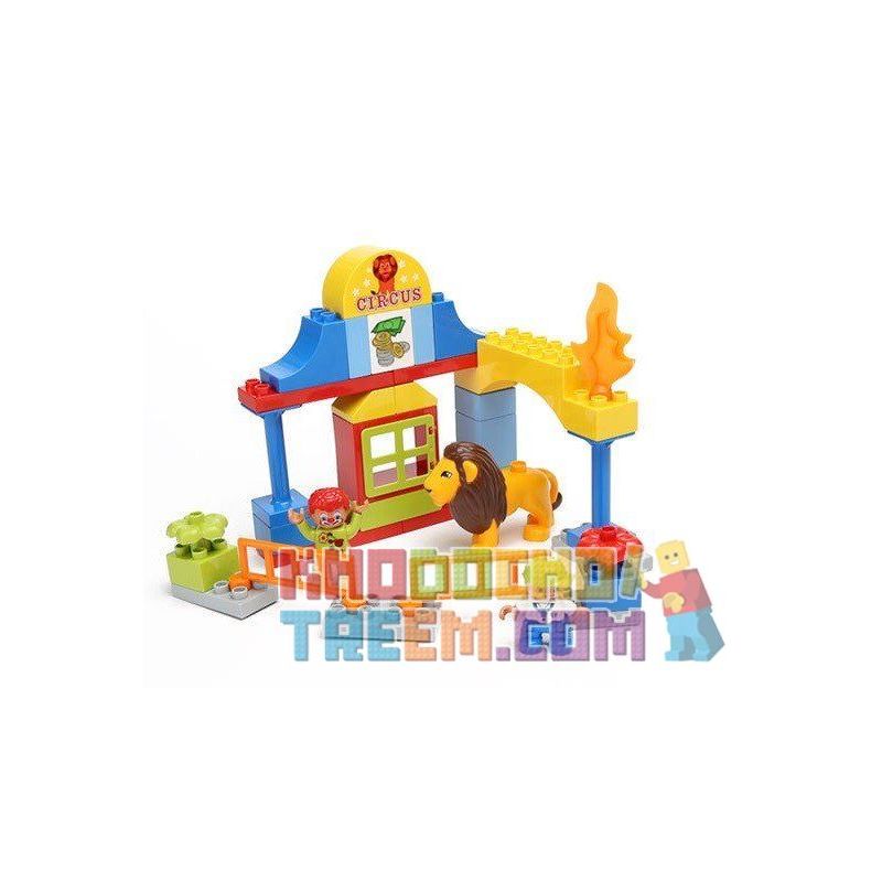 NOT LEGO Duplo 5593 Circus, Hystoys HongYuanSheng Aoleduotoys HG-1435 Xếp hình rạp xiếc mộng mơ 61 khối NOT LEGO Duplo 5593 Circus, Hystoys HongYuanSheng Aoleduotoys HG-1435 Xếp hình rạp xiếc mộng mơ 61 khối