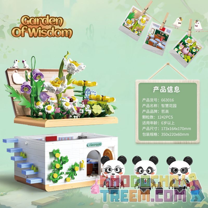 ZHEGAO 663016 non Lego VƯỜN THÔNG MINH bộ đồ chơi xếp lắp ráp ghép mô hình Creator GARDEN OF WISDOM Sáng Tạo 1218 khối