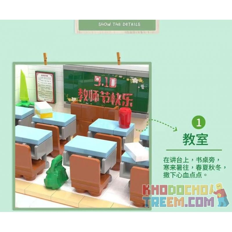 ZHEGAO 663016 non  VƯỜN THÔNG MINH bộ đồ chơi xếp lắp ráp ghép mô hình Creator GARDEN OF WISDOM Sáng Tạo 1218 khối