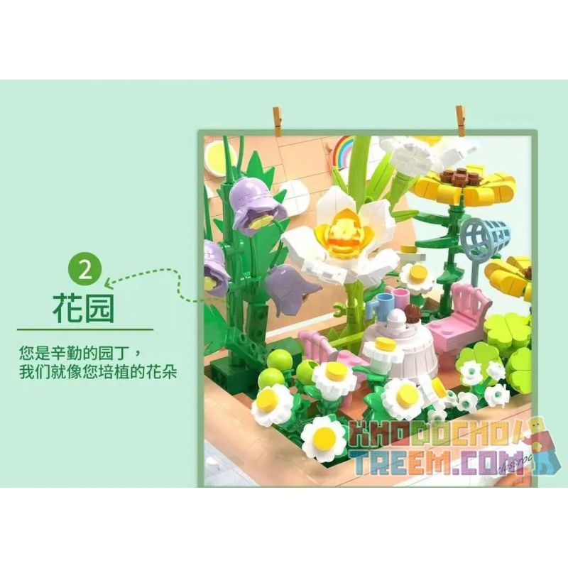 ZHEGAO 663016 non  VƯỜN THÔNG MINH bộ đồ chơi xếp lắp ráp ghép mô hình Creator GARDEN OF WISDOM Sáng Tạo 1218 khối