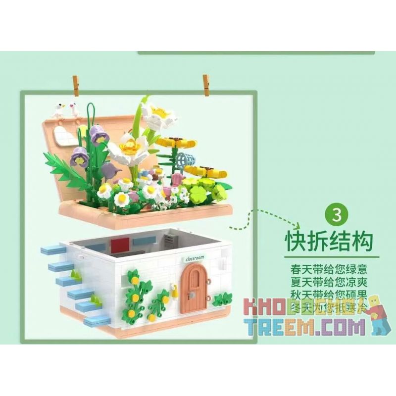 ZHEGAO 663016 non  VƯỜN THÔNG MINH bộ đồ chơi xếp lắp ráp ghép mô hình Creator GARDEN OF WISDOM Sáng Tạo 1218 khối