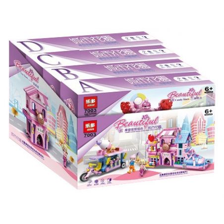 LEDUO 7003 non  CITY GARDEN 4 LOẠI bộ đồ chơi xếp lắp ráp ghép mô hình Girl Con Gái 678 khối