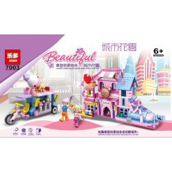 LEDUO 7003 non  CITY GARDEN 4 LOẠI bộ đồ chơi xếp lắp ráp ghép mô hình Girl Con Gái 678 khối