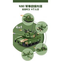 MINGDI LEIBAO K212 non  ĐỘI CỨU HỘ QUÂN SỰ PIONEER 4 MẪU bộ đồ chơi xếp lắp ráp ghép mô hình Military Army RESCUE VANGUARD MILITARY Quân Sự Bộ Đội 833 khối
