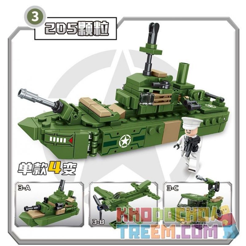 MINGDI LEIBAO K212 non  ĐỘI CỨU HỘ QUÂN SỰ PIONEER 4 MẪU bộ đồ chơi xếp lắp ráp ghép mô hình Military Army RESCUE VANGUARD MILITARY Quân Sự Bộ Đội 833 khối