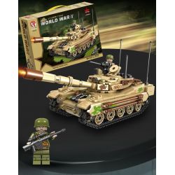 QIAO LE TONG 5603 non  CHIẾN TRANH THẾ GIỚI THỨ HAI XE TĂNG VT4 bộ đồ chơi xếp lắp ráp ghép mô hình Military Army WORLD WAR II TANK Quân Sự Bộ Đội 587 khối