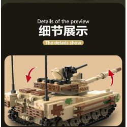 QIAO LE TONG 5603 non  CHIẾN TRANH THẾ GIỚI THỨ HAI XE TĂNG VT4 bộ đồ chơi xếp lắp ráp ghép mô hình Military Army WORLD WAR II TANK Quân Sự Bộ Đội 587 khối