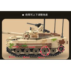 QIAO LE TONG 5603 non  CHIẾN TRANH THẾ GIỚI THỨ HAI XE TĂNG VT4 bộ đồ chơi xếp lắp ráp ghép mô hình Military Army WORLD WAR II TANK Quân Sự Bộ Đội 587 khối