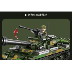 QIAO LE TONG 5602 non  CHIẾN TRANH THẾ GIỚI THỨ HAI XE TĂNG T54 bộ đồ chơi xếp lắp ráp ghép mô hình Military Army WORLD WAR II TANK Quân Sự Bộ Đội 617 khối