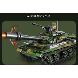 QIAO LE TONG 5602 non  CHIẾN TRANH THẾ GIỚI THỨ HAI XE TĂNG T54 bộ đồ chơi xếp lắp ráp ghép mô hình Military Army WORLD WAR II TANK Quân Sự Bộ Đội 617 khối