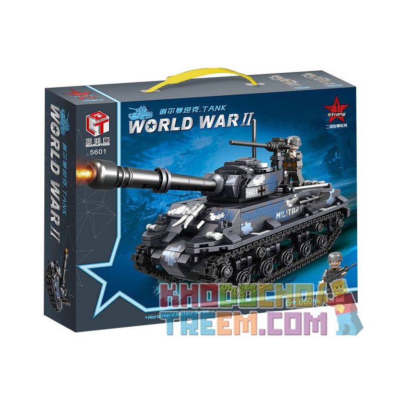 QIAO LE TONG 5601 non Lego CHIẾN TRANH THẾ GIỚI THỨ HAI XE TĂNG SHERMAN bộ đồ chơi xếp lắp ráp ghép mô hình Military Army WORLD WAR II TANK Quân Sự Bộ Đội 660 khối