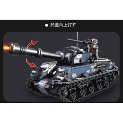 QIAO LE TONG 5601 non  CHIẾN TRANH THẾ GIỚI THỨ HAI XE TĂNG SHERMAN bộ đồ chơi xếp lắp ráp ghép mô hình Military Army WORLD WAR II TANK Quân Sự Bộ Đội 660 khối