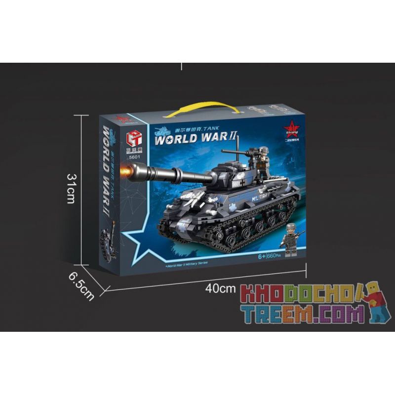QIAO LE TONG 5601 non  CHIẾN TRANH THẾ GIỚI THỨ HAI XE TĂNG SHERMAN bộ đồ chơi xếp lắp ráp ghép mô hình Military Army WORLD WAR II TANK Quân Sự Bộ Đội 660 khối