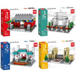 MINGDI LEIBAO K0529 0529 non  4 TRƯỜNG NỔI TIẾNG TRUNG QUỐC ĐẠI HỌC BẮC KINH THANH HOA VŨ HÁN PHÚC ĐÁN bộ đồ chơi xếp lắp ráp ghép mô hình Architecture Công Trình Kiến Trúc 1082 khối