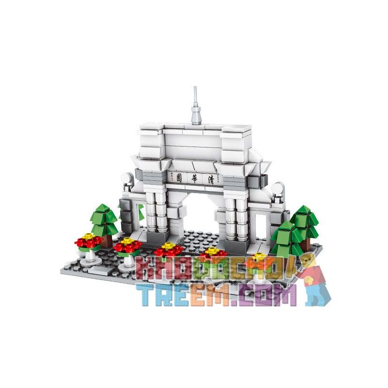 MINGDI LEIBAO K0529 0529 non  4 TRƯỜNG NỔI TIẾNG TRUNG QUỐC ĐẠI HỌC BẮC KINH THANH HOA VŨ HÁN PHÚC ĐÁN bộ đồ chơi xếp lắp ráp ghép mô hình Architecture Công Trình Kiến Trúc 1082 khối