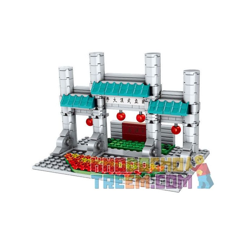 MINGDI LEIBAO K0529 0529 non  4 TRƯỜNG NỔI TIẾNG TRUNG QUỐC ĐẠI HỌC BẮC KINH THANH HOA VŨ HÁN PHÚC ĐÁN bộ đồ chơi xếp lắp ráp ghép mô hình Architecture Công Trình Kiến Trúc 1082 khối