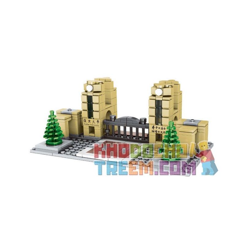 MINGDI LEIBAO K0529 0529 non  4 TRƯỜNG NỔI TIẾNG TRUNG QUỐC ĐẠI HỌC BẮC KINH THANH HOA VŨ HÁN PHÚC ĐÁN bộ đồ chơi xếp lắp ráp ghép mô hình Architecture Công Trình Kiến Trúc 1082 khối