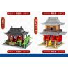 MINGDI LEIBAO K0397 0397 non  4 LOẠI CÔNG TRÌNH KIẾN ​​TRÚC CỔ CẦU WUTING CHÙA THÍCH CA MÂU NI DRUNKARD PAVILION THÁP CHUÔNG KHAI NGUYÊN bộ đồ chơi xếp lắp ráp ghép mô hình Architecture Công Trình Kiến Trúc 770 khối