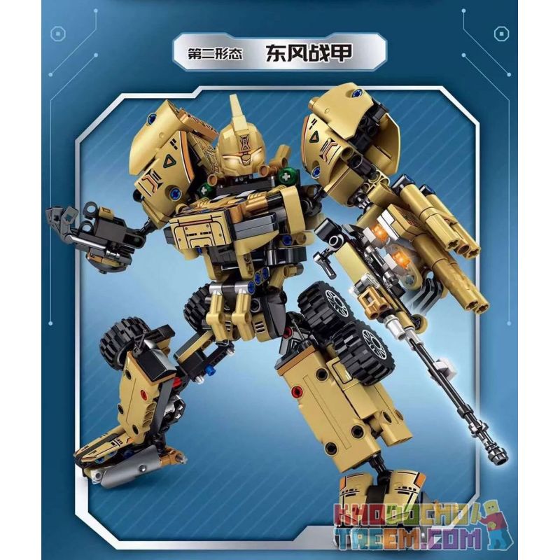 LE YI 81055 non  MÁY BIẾN HÌNH ĐIÊN CUỒNG CHIẾN BINH ĐÔNG PHONG GIÁP bộ đồ chơi xếp lắp ráp ghép mô hình Military Army Quân Sự Bộ Đội 652 khối