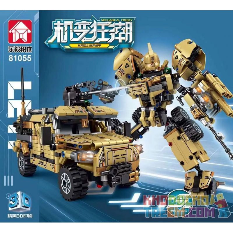 LE YI 81055 non  MÁY BIẾN HÌNH ĐIÊN CUỒNG CHIẾN BINH ĐÔNG PHONG GIÁP bộ đồ chơi xếp lắp ráp ghép mô hình Military Army Quân Sự Bộ Đội 652 khối