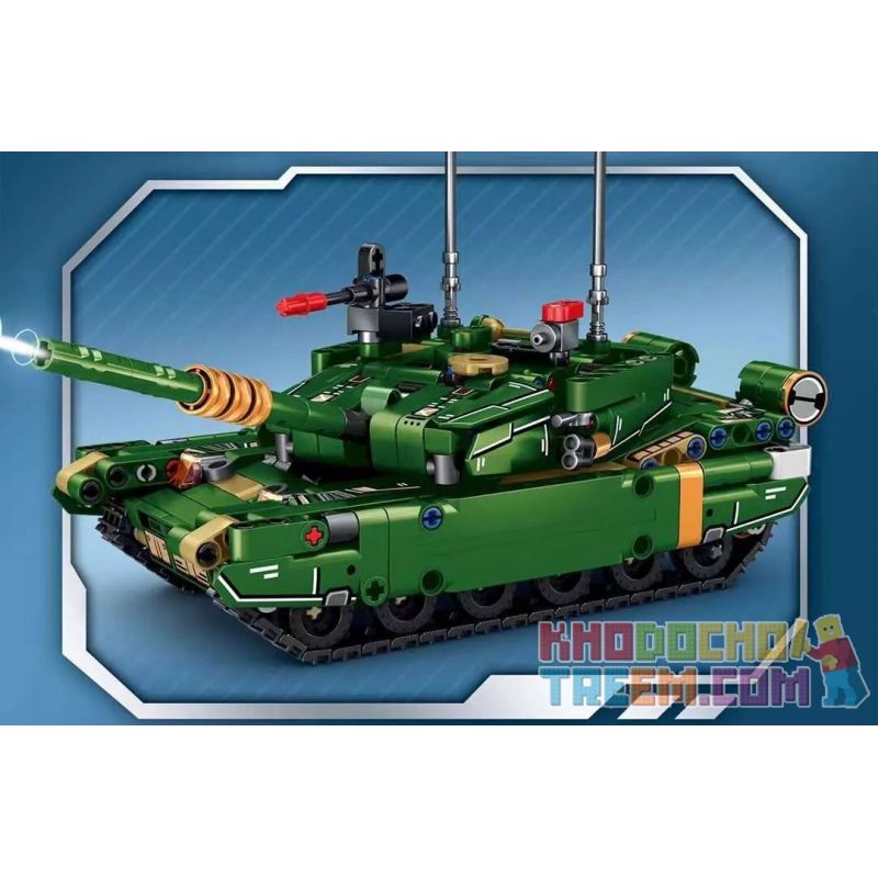 LE YI 81053 non  CƠN SỐT BIẾN HÌNH MÁY MÓC MECHA CHIẾN TRANH 99A XE TĂNG ĐẤU CHỦ LỰC bộ đồ chơi xếp lắp ráp ghép mô hình Military Army Quân Sự Bộ Đội 632 khối