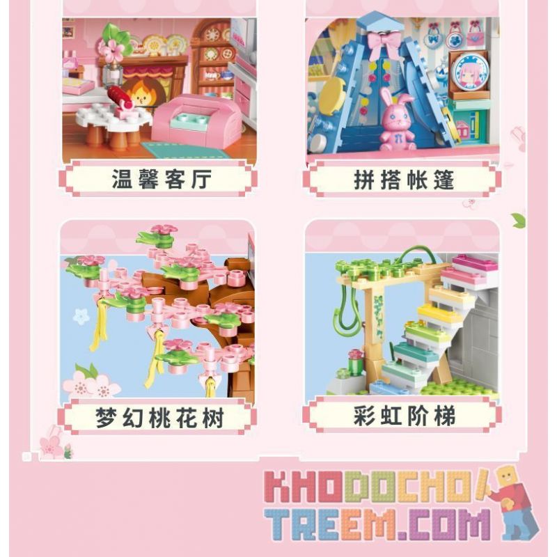 QMAN ENLIGHTEN KEEPPLEY 72043 non  MINI WORLD NGÔI NHÀ NHỎ TRONG MƠ ĐÀO bộ đồ chơi xếp lắp ráp ghép mô hình Movie & Game Phim Và Trò Chơi 520 khối