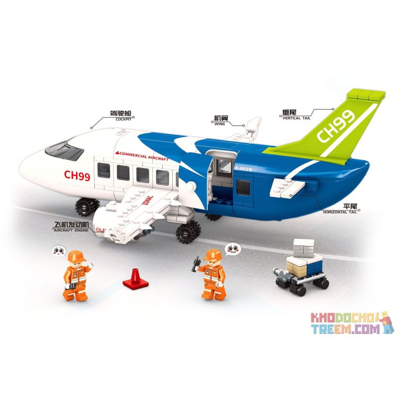 MINDY K0660 0660 non Lego XÂY DỰNG ƯỚC MƠ TRÊN BẦU TRỜI MÁY BAY CỠ LỚN CH99 bộ đồ chơi xếp lắp ráp ghép mô hình City Thành Phố 300 khối