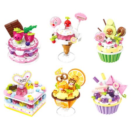 QMAN ENLIGHTEN KEEPPLEY 35019 non  MÓN TRÁNG MIỆNG THỦ CÔNG PINPINLE SWEETHEARTS 6 LOẠI ANH ĐÀO NGỌT NGÀO DÂU TÂY NHIỀU MÀU SẮC QUẢ BƠ DỄ THƯƠNG NHO BÙI CAM THƠM VÀ THẠCH DUDU bộ đồ chơi xếp lắp ráp ghép mô hình