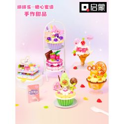 QMAN ENLIGHTEN KEEPPLEY 35019 non  MÓN TRÁNG MIỆNG THỦ CÔNG PINPINLE SWEETHEARTS 6 LOẠI ANH ĐÀO NGỌT NGÀO DÂU TÂY NHIỀU MÀU SẮC QUẢ BƠ DỄ THƯƠNG NHO BÙI CAM THƠM VÀ THẠCH DUDU bộ đồ chơi xếp lắp ráp ghép mô hình