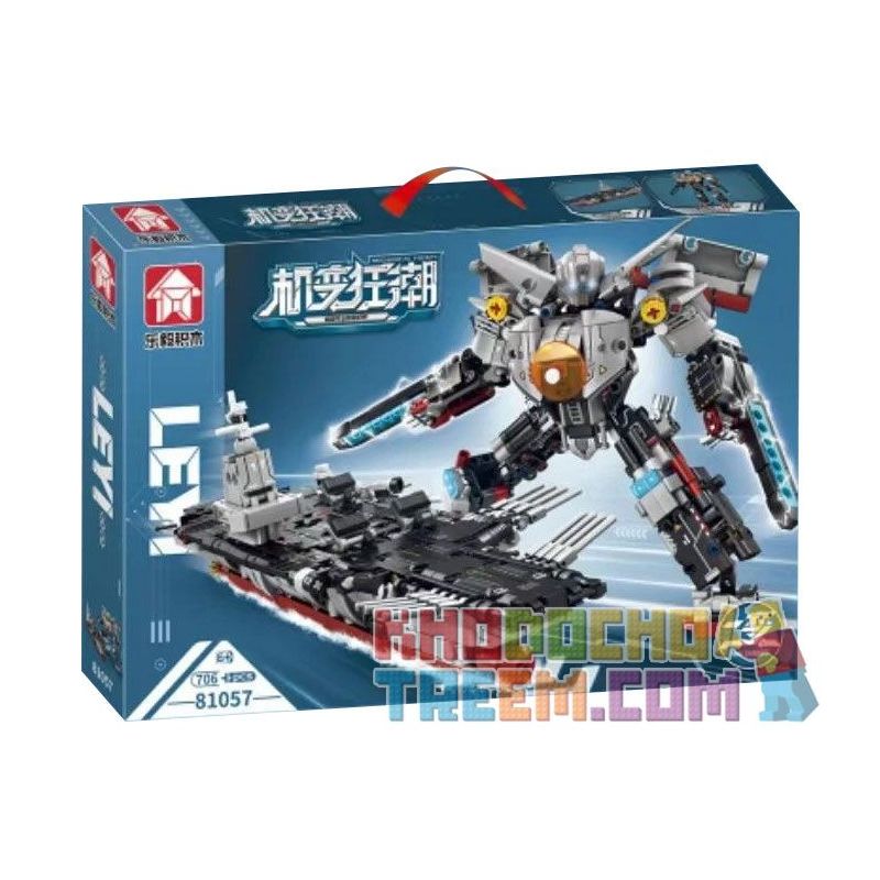 LE YI 81057 non Lego MÁY BIẾN HÌNH ĐIÊN CUỒNG PHÚC KIẾN CHIẾN HẠM MECHA bộ đồ chơi xếp lắp ráp ghép mô hình Military Army Quân Sự Bộ Đội 706 khối