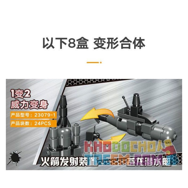 JIESTAR 23079 non  MÔ HÌNH TRẬN CHIẾN LỞM CHỞM 16 bộ đồ chơi xếp lắp ráp ghép mô hình Military Army Quân Sự Bộ Đội 455 khối