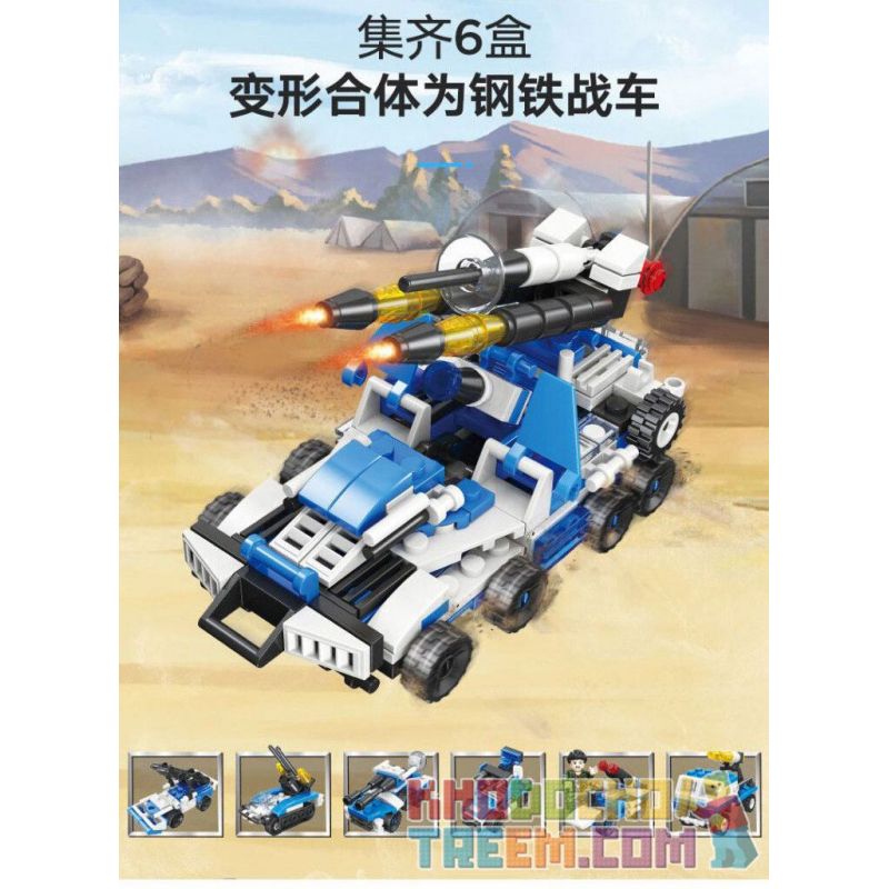 JIESTAR 23080 non  MÔ HÌNH CHIẾN TRƯỜNG SẤM SÉT 12 bộ đồ chơi xếp lắp ráp ghép mô hình Military Army Quân Sự Bộ Đội 500 khối