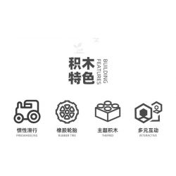 JIESTAR 58059 non  HARVEST FARM 6 MẪU XE PHUN THUỐC TRỪ SÂU MÁY GẶT GỖ KÉO LÂM NGHIỆP CẤY LÚA XÚC bộ đồ chơi xếp lắp ráp ghép mô hình City Thành Phố 475 khối