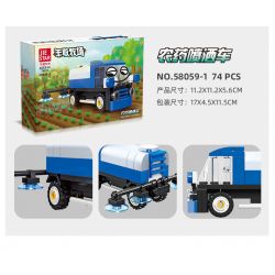 JIESTAR 58059 non  HARVEST FARM 6 MẪU XE PHUN THUỐC TRỪ SÂU MÁY GẶT GỖ KÉO LÂM NGHIỆP CẤY LÚA XÚC bộ đồ chơi xếp lắp ráp ghép mô hình City Thành Phố 475 khối