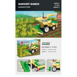 JIESTAR 58059 non  HARVEST FARM 6 MẪU XE PHUN THUỐC TRỪ SÂU MÁY GẶT GỖ KÉO LÂM NGHIỆP CẤY LÚA XÚC bộ đồ chơi xếp lắp ráp ghép mô hình City Thành Phố 475 khối